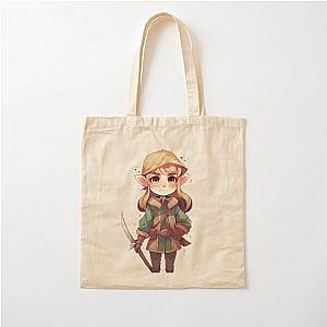 Chibi Elf Sword Cotton Tote Bag