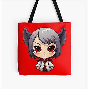 Cute Vampire Over Print Tote Bag