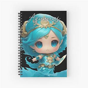 Chibi aquarius female Spiral Notebook