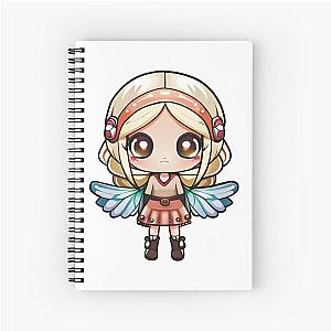 cute chibi fairy girl with blonde hair spiral notebook