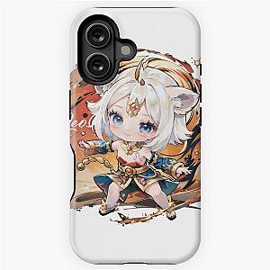 Chibi girl of Leo zodiac iPhone case