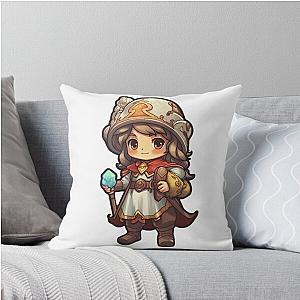 Dnd Cute Female Dwarf Artificer Throw Pillow