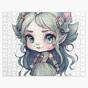 Girl Watercolor Cartoon Animal Jigsaw Puzzle for Kids
