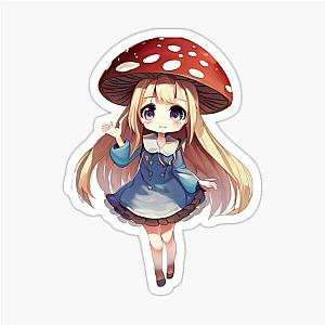 Cute mushroom girl sticker