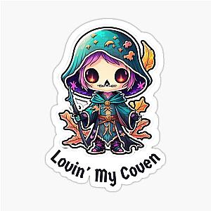 Lovin' My Coven Halloween Chibi Skeleton Sticker