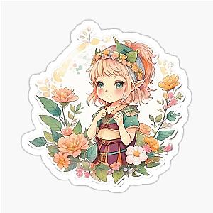 Enchanting Elven Beauty: Elf Girl Design Sticker
