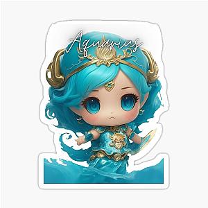 Chibi female aquarius sticker