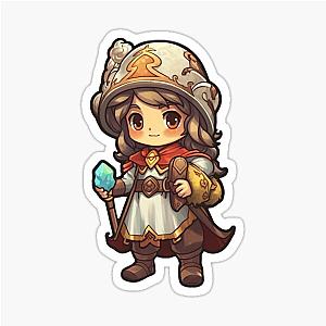 Dnd cute female dwarf artificer sticker