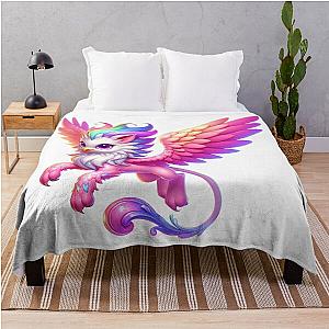Pink Griffon Chibi Throw Blanket