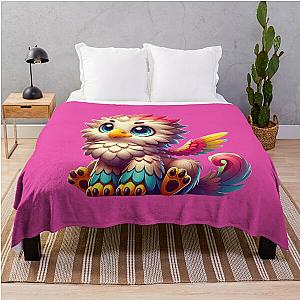 Cute Colorful Baby Griffin Fantasy Art Blanket