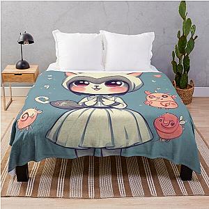 Cute anime Japan throw blanket