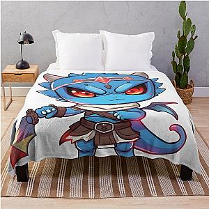 Fierce Blue Chibi Warrior Blanket