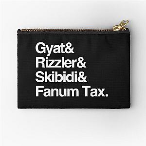 Gyat Rizzler Skibidi Fanum Tax Zipper Pouch