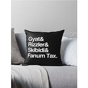 Gyat Rizzler Skibidi Fanum Throw Pillow