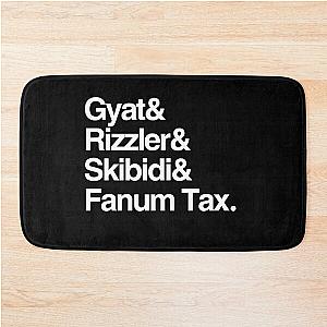 Gyat & Rizzler & Skibidi Fanum Bath Mat