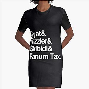 Gyat Rizzler Skibidi Fanum Tax Graphic T-Shirt Dress
