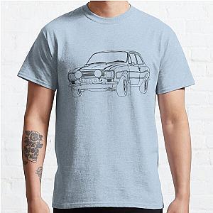 1970 Ford Escort RS2000 Fast and Furious Paul Walker's car Black Outline no fill. Classic T-Shirt