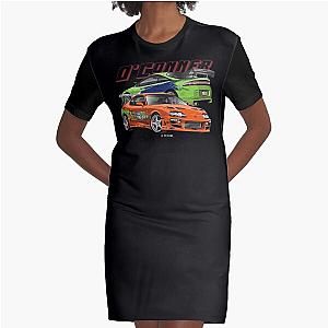 Supra Mk IV & Eclipse Gs - Fast And Furious Graphic T-Shirt Dress