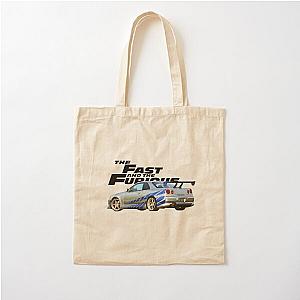 Fast and Furious skyline Brian O'Conner Cotton Tote Bag