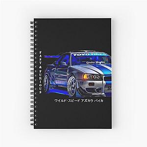 R34 fast and furious Spiral Notebook