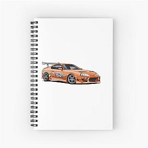 Fast and Furious Orange Supra Spiral Notebook