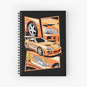 Brian's toyota supra from fast and furious Spiral Notebook