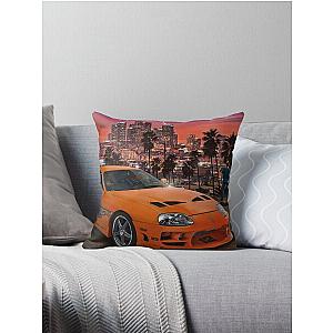 Fast and Furious Brian's Supra Throw Pillow