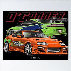 Supra Mk IV & Eclipse Gs - Fast And Furious Poster