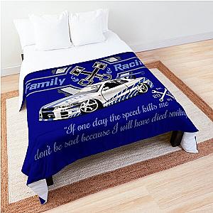 Brian O'Conner Family Racing Fast and Furious Tribute Comforter