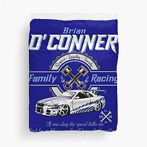 Brian O'Conner Family Racing Fast and Furious Tribute Duvet Cover