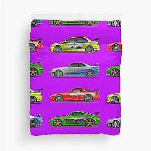 Fast and Furious movie cars!!!! Duvet Cover