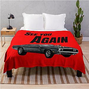 See you Again  Dom's charger fast and furious  Throw Blanket