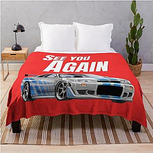 See you Again  fast and furious R34 GTR  Throw Blanket