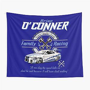 Brian O'Conner Family Racing Fast and Furious Tribute Tapestry