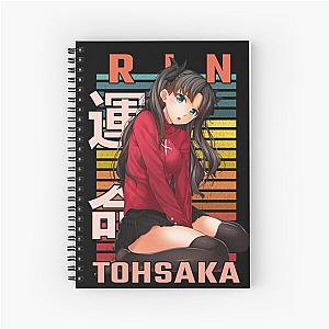 Rin Tohsaka FateZero Retro Anime Design  Spiral Notebook