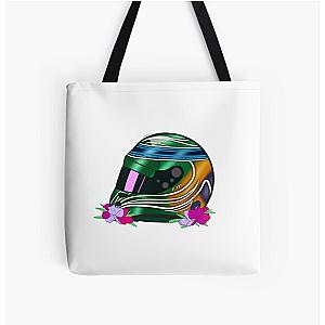 Felipe Massa 2017 Abu Dhabi Helmet With Floral Print Tote Bag