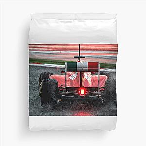 Felipe Massa driving the 2011 Ferrari Formula One car Duvet Cover