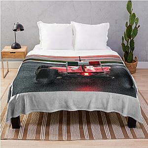 Felipe Massa driving the 2011 Ferrari Formula 1 car Throw Blanket