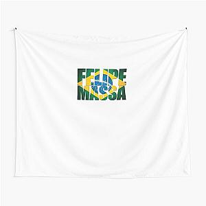 Felipe Massa Brazilian Flag Formula 1 Tapestry