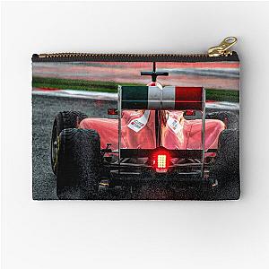 Felipe Massa driving the 2011 Ferrari Formula 1 car Zipper Pouch