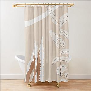 Travelers minimalism Digital Art Shower Curtain
