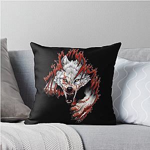 Ferocious Wolf Throw Pillow