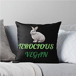FEROCIOUS VEGAN DESIGN Throw Pillow