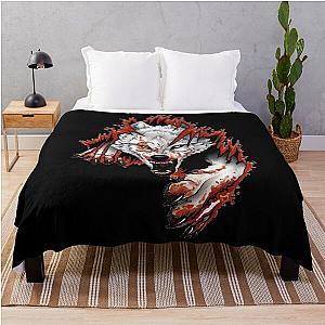 Ferocious Wolf Throw Blanket