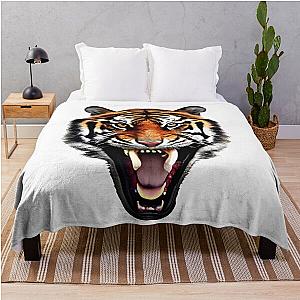 Ferocious Tiger Artwork Throw Blanket