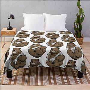 Ferocious Bear Muscle Throw Blanket
