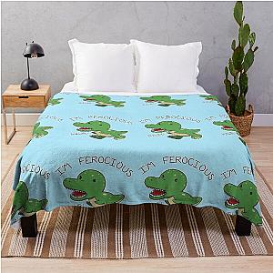 Ferocious Lil T Rex Throw Blanket