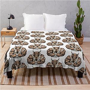 Strong Ferocious Bull Throw Blanket
