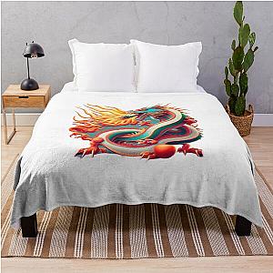 Ferocious Dragon Throw Blanket