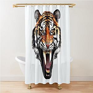 Ferocious Tiger Artwork Shower Curtain